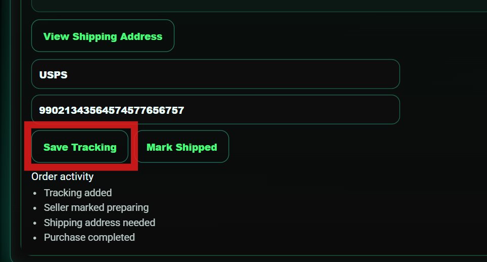 Confirm Received control completing the physical fulfillment order